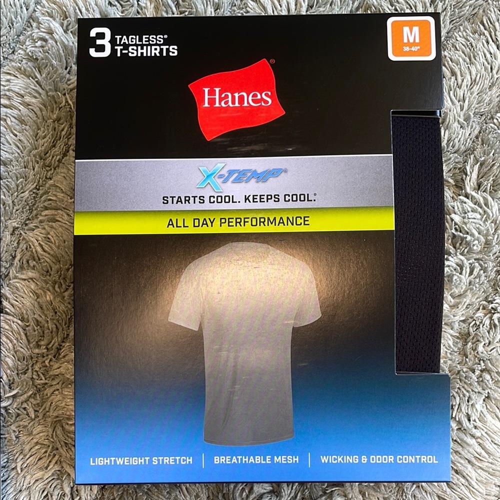 Hanes X-Temp Tagless T-Shirts - 3 pack